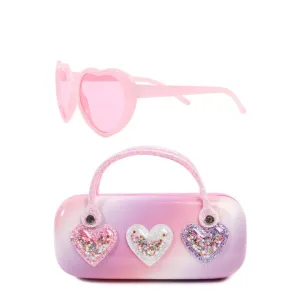Confetti Hearts Sunglasses and Case