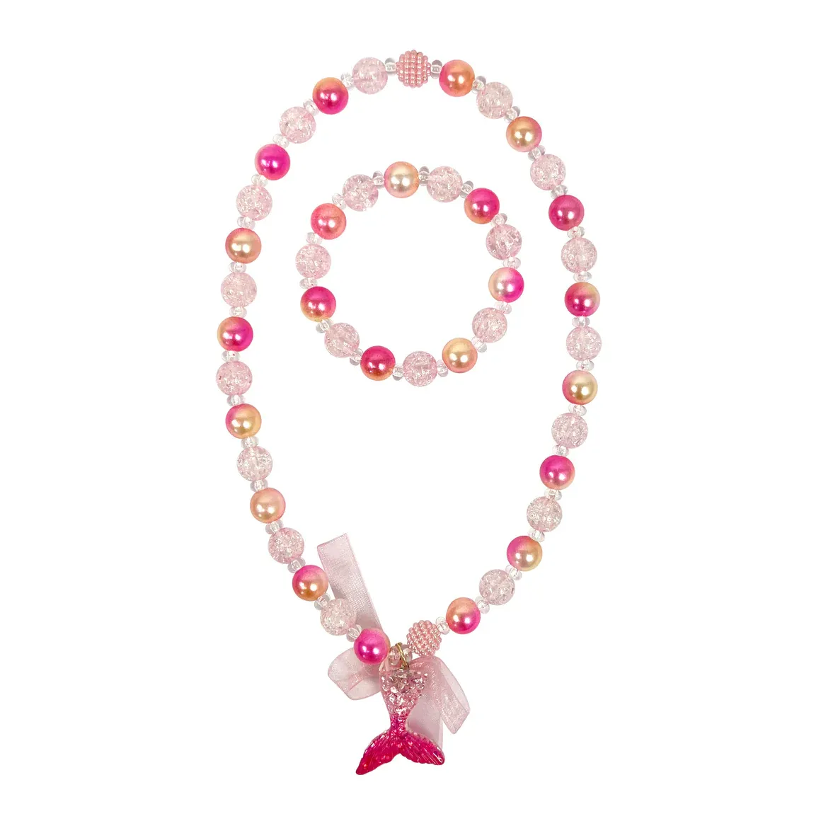 Dreamland Mermaid Heart Necklace and Bracelet Set