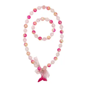 Dreamland Mermaid Heart Necklace and Bracelet Set