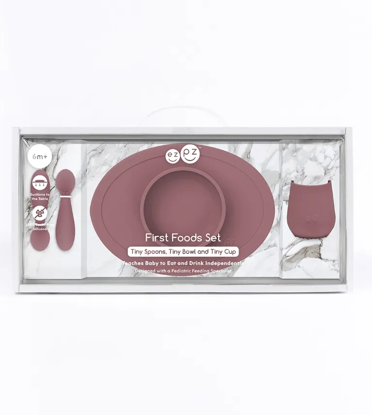 First Foods Set: Tiny Spoons, Tiny Bowl and Tiny Cup