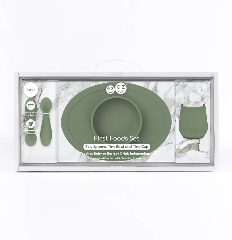 First Foods Set: Tiny Spoons, Tiny Bowl and Tiny Cup