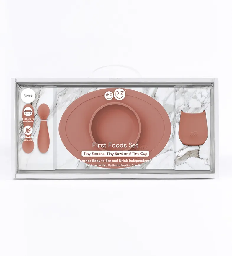 First Foods Set: Tiny Spoons, Tiny Bowl and Tiny Cup