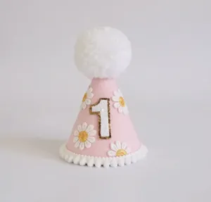 Happy First Birthday Daisy Hat - assorted