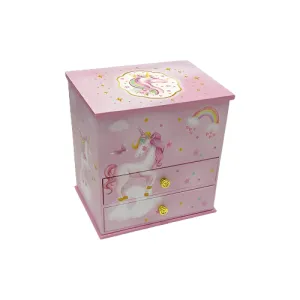 Unicorn Two Draw Musical Jewelry Box DAN124